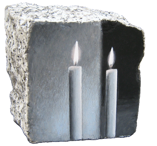 Gerhard Richter painting photorealism two candles
