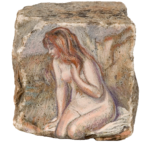 renoir nude painting bather on a rock impressionism