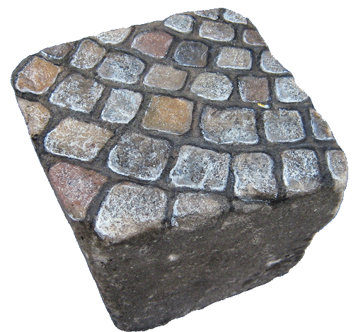 contemporary trompe l'oeil painting cobblestone