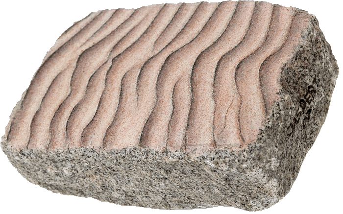 Dunes sand trompe l'oeil rock painting