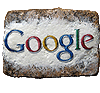 Google logo art gallery rock painting