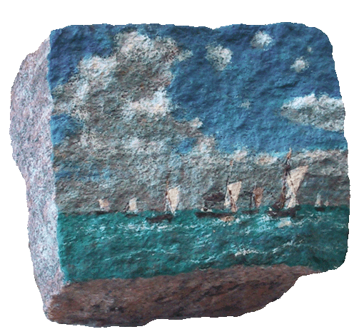 Eugene Boudin seascape open sea rock art painting Paris