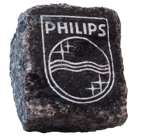 Philips logo ancient rock art painting