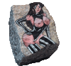 Sexy manga painting rock art