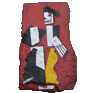 Rock Painting after Fernand Leger Charlie Chaplin