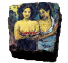 Rock Painting Paul Gaugin Two tahitians 1899