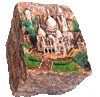 Sacre Coeur Montmartre painting ancient street pave Paris basilica